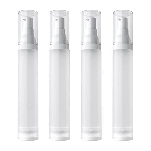 Frcolor 4個化粧品容器50ミリリットル詰め替え気密真空ポンプ旅行クリームリキッドファンデーションアメニティ