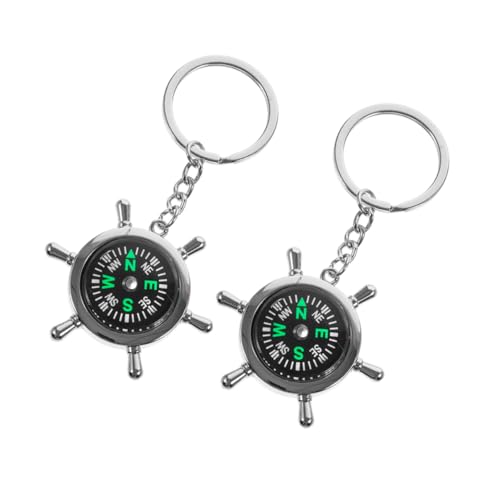 Brújula compacta mini para excursión con llavero, par miniatura 1