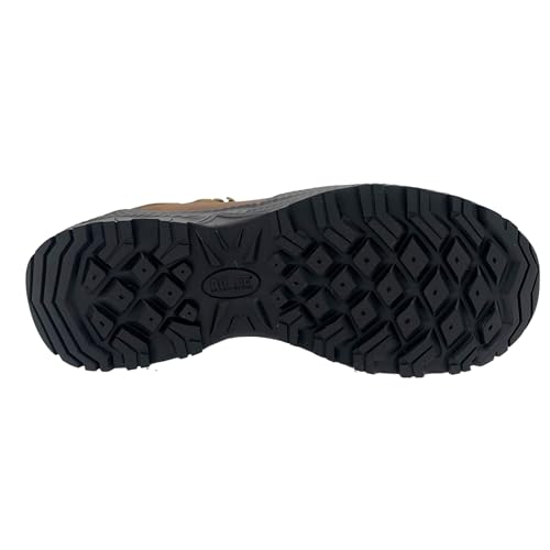 Ad Tec Men's 6" Hiker and Work Shoe - Tumbled Leather Upper, Waterproof, PU Insole Boots for Men - Flexible Mold Outsole for Comfort and Traction Pattern4