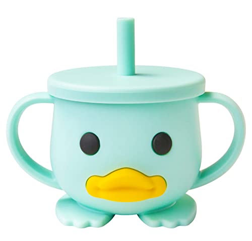 Image of Toddler Cup, Silicone Training Cup, Sippy Cup for Baby, Baby Led Weaning Cup With Lid & Double Handle, Unbreakable, 7oz, 6+ Months