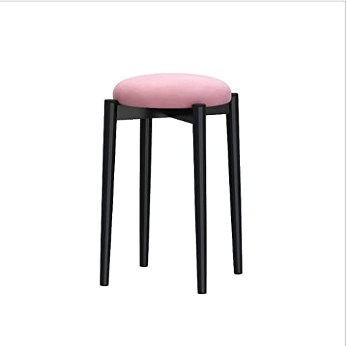 NOLLAM Asiento Taburete de Lujo nórdico otomano, Silla de tocador de Terciopelo, Taburete apilable de Hierro con Patas de Metal, Muebles de decoración para Cocina y Dormitorio Cambiar Zapatos
