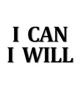 Chalk My Theme I CAN I WILL Motivational Quote 3D Wooden Art Decorative Items For Boys Room, Home, Living Room, and Bedroom 9 Inch Black