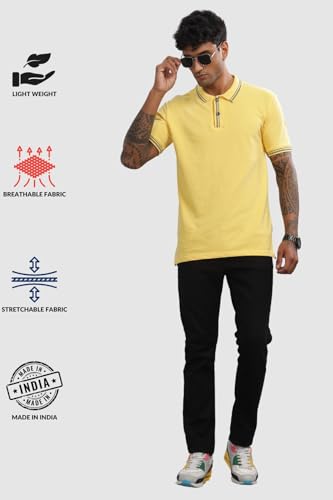 Image of ADRO Polo T Shirt for Men | Black Polo T-Shirt | 100% Cotton Polo Tshirt | Regular Fit Polo| Available in Plus Size Polo