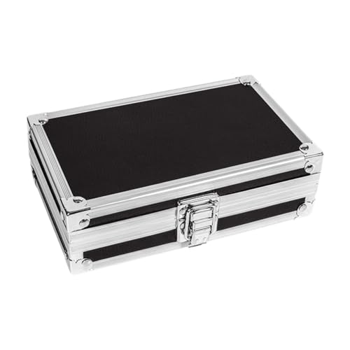 JunZheHub ケース、楽器収納ケース、耐衝撃アルミ合金収納ボックス、ライブ放送用ポータブル, 18x11x5cm