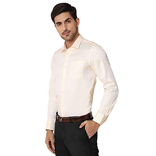 Image of Blackberrys Men's Cotton Solid Slim-Fit Formal Shirts