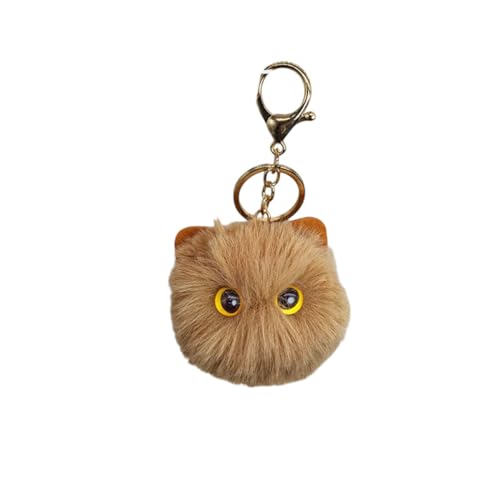 NGINGHIERNTA New 2026 4 Colors Puffy Hairy Cat Keychain Cartoon Doll Ioy Pendant Bag Backpacks Hanging Ornament Car Key Chain Unisex Gifts Jewelry Fashion Accessories Creative Gift