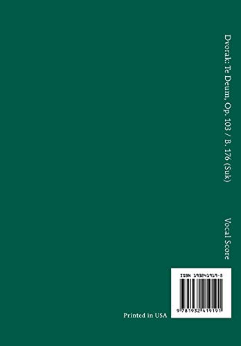 Te Deum, Op. 103 - Vocal Score (Italian Edition) #TOP1