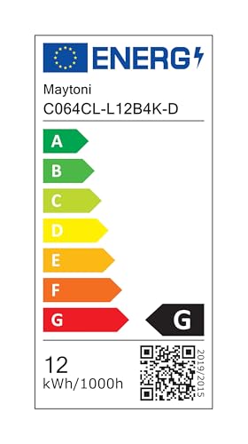 Lampada A Soffitto Alfa Led Alluminio Nero Led Integrato 12W Ip20 4000K D7 - 5