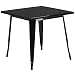 Flash Furniture 31.5'' Square Black Metal Indoor-Outdoor Table