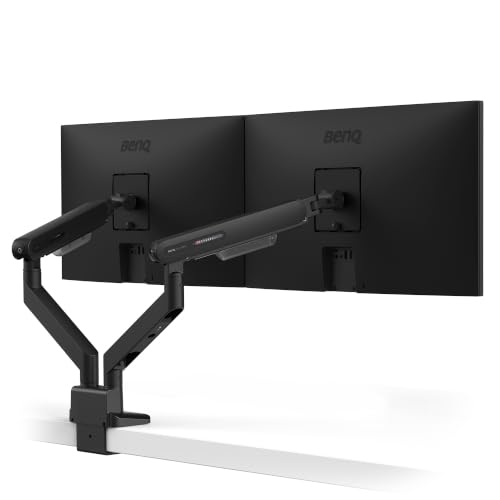 BenQ Ergo Arm BDL01 – Braccio per monitor, regolazione fluida, supporto da scrivania stabile, compatibile VESA, supporta fino a 35" e 11 kg per braccio. Adatto a scrivanie con spessore 10~50 mm