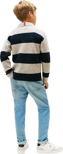 Pull rugby Tommy Hilfiger garçon pull hiver chaud Kb0kb10074 - 2
