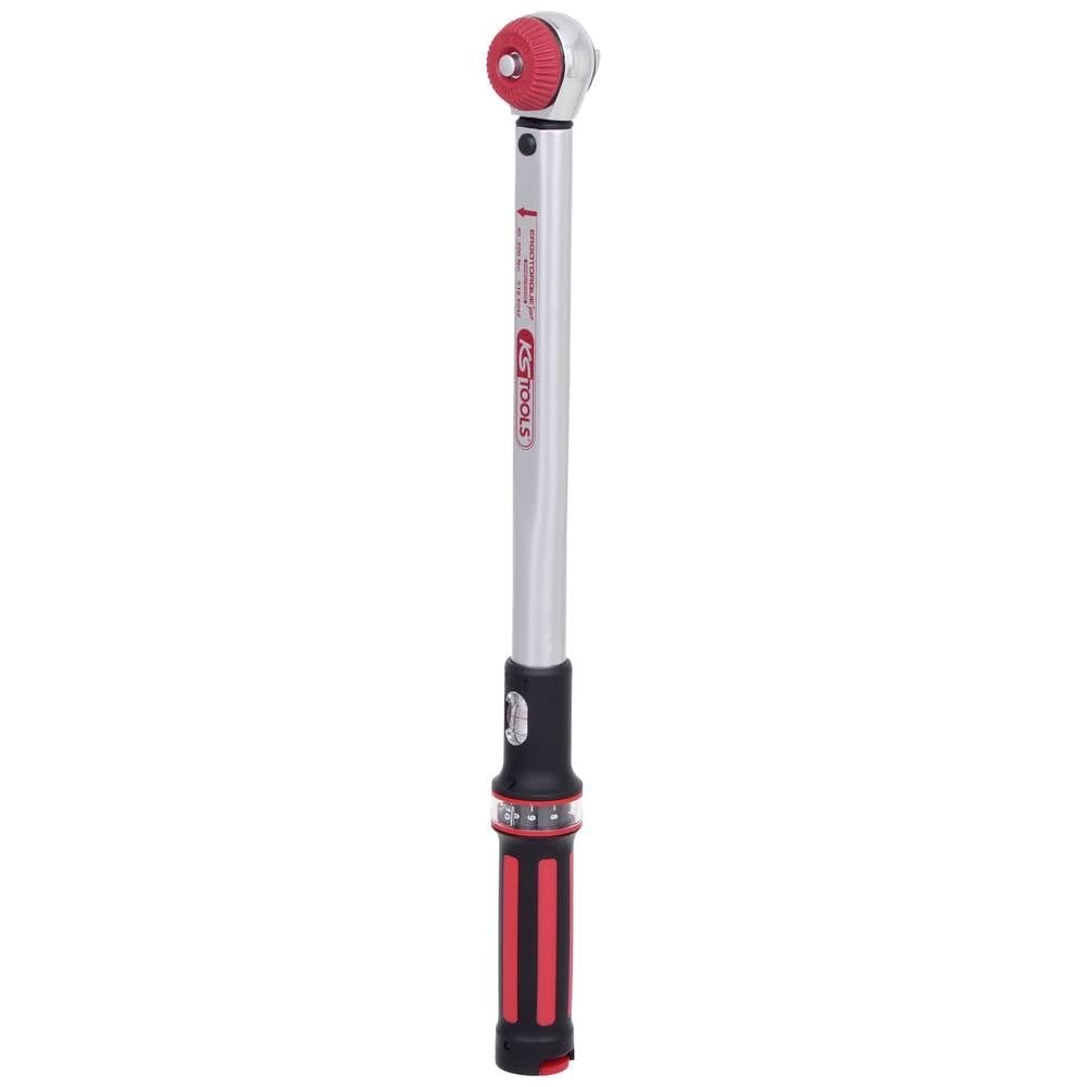 KS Tools 516.6042 1/2" Llave dinamométrica ERGOTORQUE®precision de 40-200 Nm con cabeza de carraca intercambiable giratoria con bloqueo rápido
