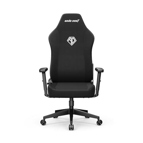 Anda Seat MANA Black Fabric Gaming Chair - Ergonomic Game Chairs with Adjustable Armrest Comfortable Office Chair with Lumbar Support Heavy Duty Wide Computer Seat for Game & Work