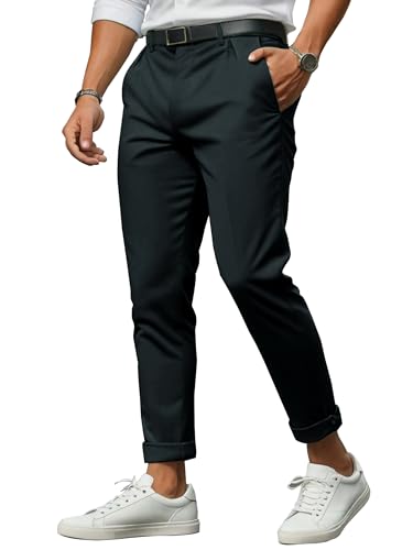 Image of Noble Monk Mens Mid Rise Formal Pants | Stylish Regular Fit Wear Trousers for Office Or Party | Solid Formal Trouser