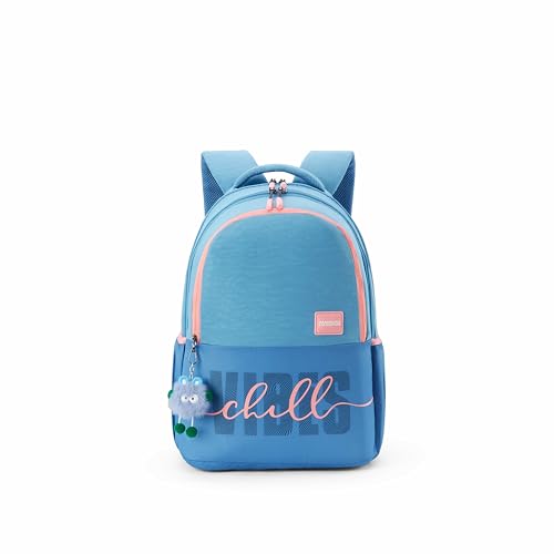 Image of American Tourister Diva | 35 Ltrs | 3 Compartments | Bottle Pocket | Ergonomic Padded Back Panel & Shoulder Straps | High School Backpack | 1 Year International Warranty | Elemental Blue