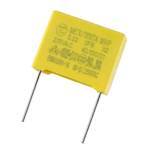 Condensateur X2 0.22uF uxcell 275VAC qui supprime les interférences et protège l'électronique