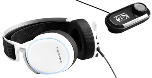 Image of SteelSeries Arctis Pro + GameDAC Wired Gaming Headset - Certified Hi-Res Audio - Dedicated DAC and Amp - for PS5 /PS4 and PC - White