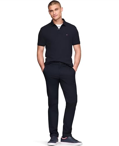 Image of Tommy Hilfiger Mens Short Sleeve Casual Polo Shirts in Regular Fit with Liquid Cotton