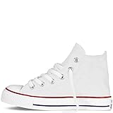 Typische Gummizehenkappe Converse Chuck Taylor All Star Hi 015860-21-3, Unisex - Kinder High-top Sneakers, Weiß (Optical Weiß), EU 24