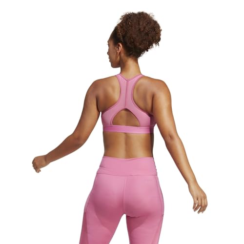 adidas Damen Workout Bra - Medium Support Pwrct Ms HIIT, Preloved Fuchsia, HR2884, SAC – Ansicht 4