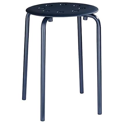 Ikea Marius Steel, Epoxy Powder Coating Stool (Blue), Set of 1