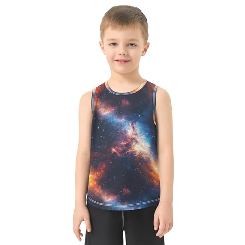 Boys Tank Top Shirts Galaxy Universe Sleeveless T-Shirts Crew Neck for Kids Clothing Children2
