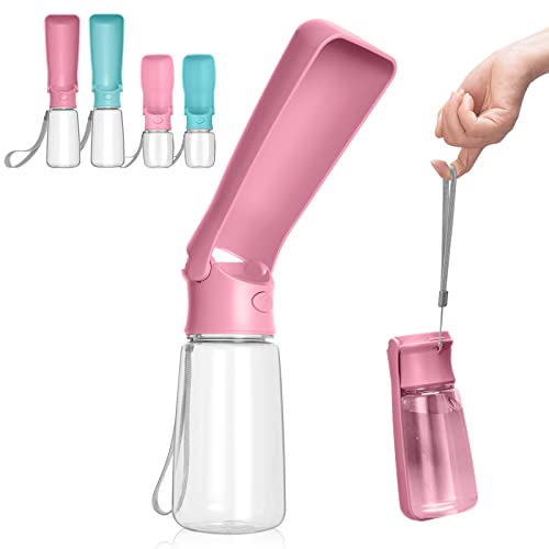 Portable 19oz Plastic Dog Water Bottle with Leak-Proof Dispenser