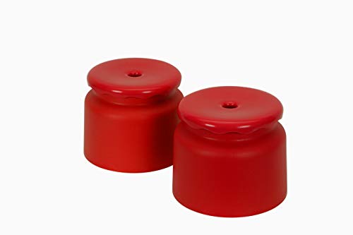 Image of All Time Plastics Frosty Bathroom Stool, Red, 2 Pcs Set