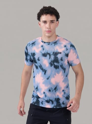 Image of TECHNOSPORT Men's Slim Fit Full Sleeve Round Neck T-Shirt, Double Cool Quick Dry Moisture Wicking Stretchable Sports Gym and Casual Wear