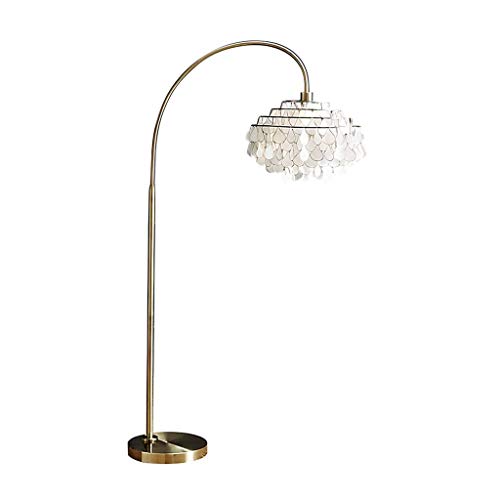 JHSHENGSHI Lampadaires Design Unique Lampadaire de Lecture Lampe sur Pied avec Abat-Jour en Forme de Coquille Suspendue Grand Poteau Lumineux pour Le Bureau Cover