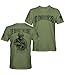 in Darkness We Defend The Light Men's Patriotic T-Shirt (Military Green Shirt, L)