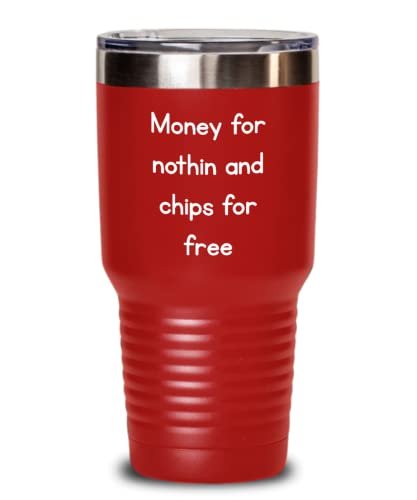Wrong song lyrics coffee tumbler, Misheard lyrics gifts, Money for nothing, Funny mistaken song lyrics, Misunderstood words