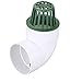 NDS 75G 4-Inch Round Atrium Drain Grate Cover for 4-Inch Sewer and Drain Pipe Fittings, for Small Lawns, Landscaping and Patios, Green