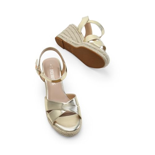 Image of DREAM PAIRS Women's Espadrille Wedge Sandals