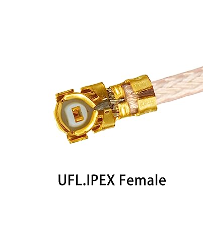 Vecys 2PCS U.F.L1 to N Type Female Low Loss Coaxial Cable 2" /5CM U.F.L1 RG178 Coaxial Pigtail Cable for Wireless Routers Mini PCIE Network Cards PCI Wi-Fi WAN Repeater - Image 3