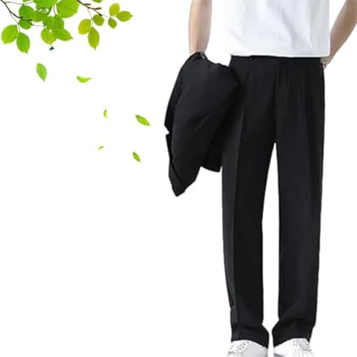 Fleurosta Mens Pants, Easemotions Super Stretch Ice Silk Comfort Everyday Pants, Slim Fit Breathable Trousers for Men Over 50
