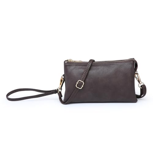 Image of JEN & CO. Riley Crossbody Bags for Women Vegan Leather Wristlet Clutch Wallet Purses Handbags with 2 Straps