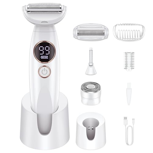 Afeitadora Íntima para Mujeres Uso en Seco y Húmedo Cortapelos Recargable