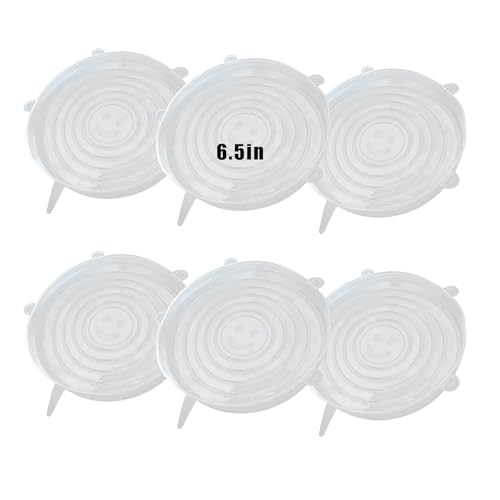 Silicone Stretch Lids, 6 Pcs, 6.5in