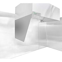 Left Half Side Curtain for Commercial Kitchens and Restaurant Hoods, Stainless Steel