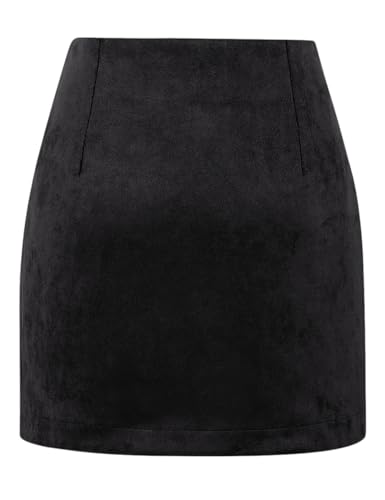 Image of IDEALSANXUN Womens High Waist Plaid Skirt Bodycon Pencil Wool Mini Skirts