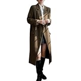 [7-livehouse] ジャケット レディース テーラードジャケット ロング丈 ブレザージャケット 長袖 アウター 肩パット入り スーツコート フォーマル コート 裏地付き ポケット付き レンチコート 無地 通勤 春 秋 冬