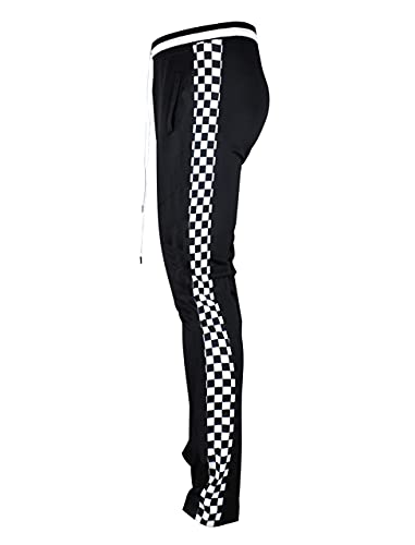Image of SCREENSHOT Screenshotbrand Mens Hip Hop Slim Fit Track Pants - Athletic Jogger Bottom with Side Taping