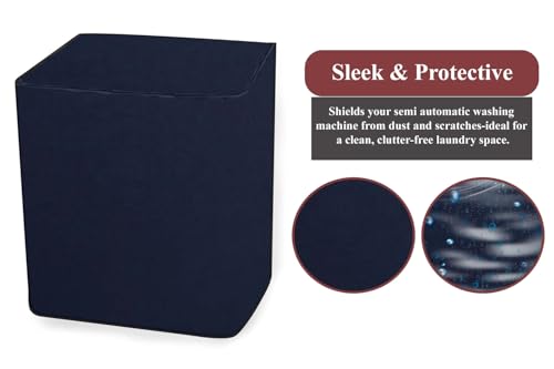 Image of The Furnishing Tree Polyester Waterproof Semi Automatic Washing Machine Cover Compatible for Super General 8 Kg & 9 Kg, DxWxH In Cms: ( 51x83.8x96.5 ), Blue