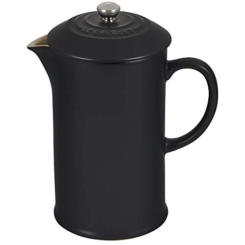 Le Creuset Kaffeebereiter aus Steinzeug, 1 L, Schwarz Matt, 91028200000000