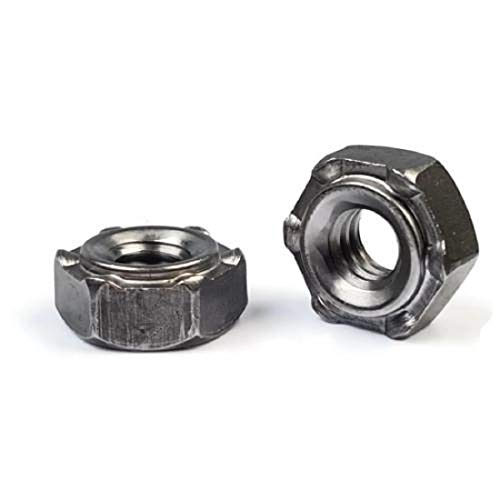 Metric Hex Weld Nuts Plain Steel Short Pilot 6 Projections M10-1.50 QTY 100