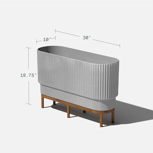 Image of Veradek Demi Series Raised Long Planter - Wide Planter with Stand