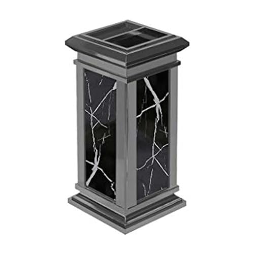 DUddTTW Cenicero Cenicero de pie Cenicero Interior al Aire Libre Cubo de Basura de 12 l Cenicero de mármol Cenicero de Cigarrillo con Fondo Rectangular para Fumar práctico