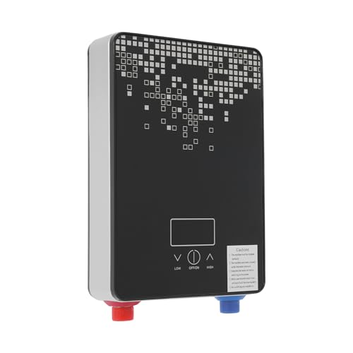 Calentador de agua electrónico para cocina, 6500 W, 30-55 °C, depósito de agua caliente IPX24, caldera de agua caliente con pantalla LED, 1 ducha de mano