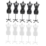 iplusmile 10 pièces Support Mini Mannequin Plastique Robuste pour Vêtements de Poupée P...